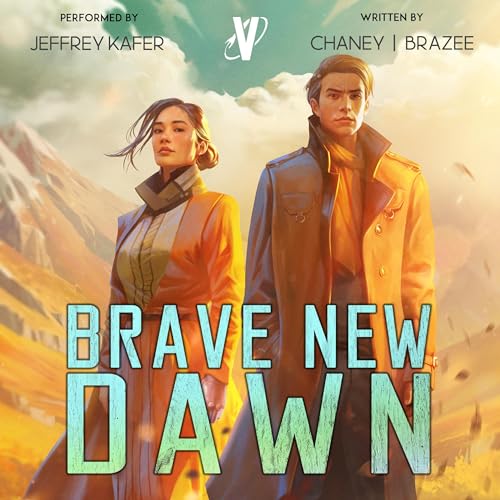 Sentenced to War 15 Brave New Dawn cover. The two main characters, Rev and Tomiko, stand in a golden valley surrounded by mountains and grass