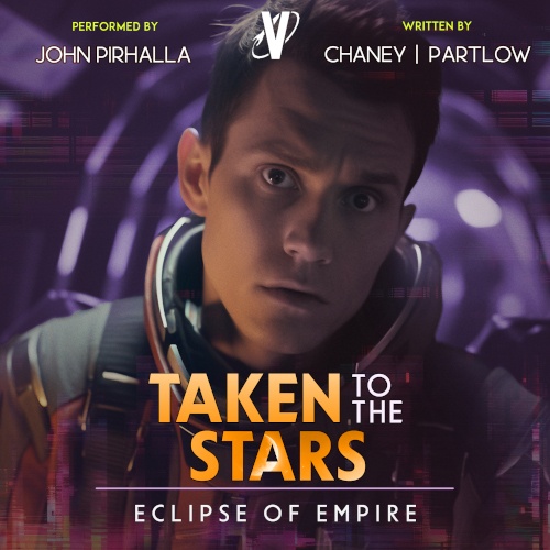 Taken to the Stars 3 Eclipse of Empire cover. Portrait of man in space suit, without a helmet, facing the reader.