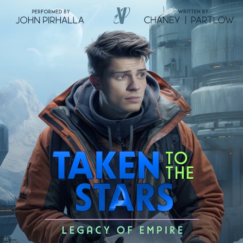 Taken to the Stars 4 Legacy of Empire cover. Man in outdoor jacket.